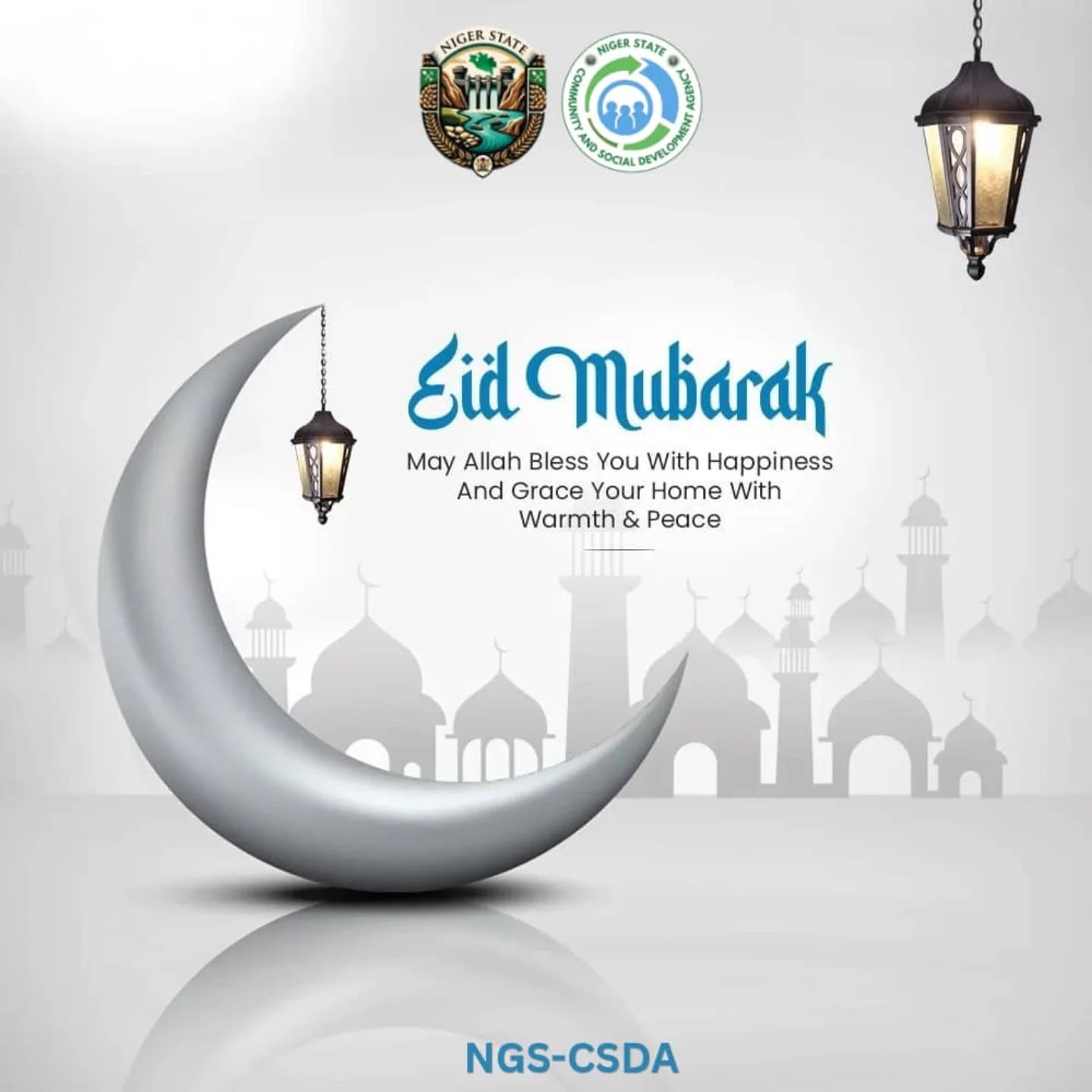 From all of us at Niger State Community and Social Development Agency, we wish you a  Happy Eid-el-Fitr celebrations 🎊🎉